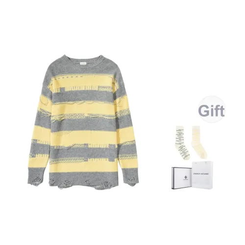 Charlie Luciano Свитер Унисекс Желто-Серый