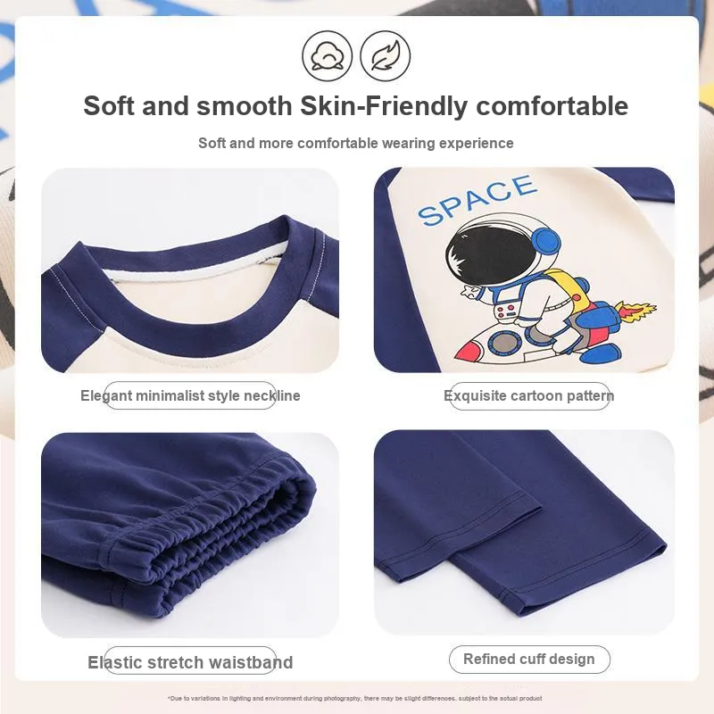 OUSHIBO Pajama Set Men's Dark Blue-3