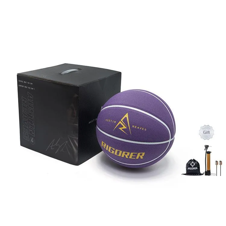 RIGORER PU Basketball Purple Yellow/purple Yellow White/blue Pink Yellow White Size 7 Training Unisex-2