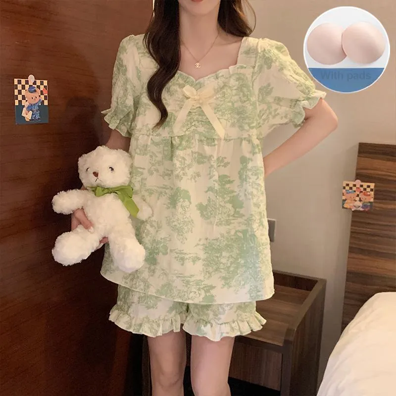 Sleeping Beauty Pajama Set Women's Light Green-3