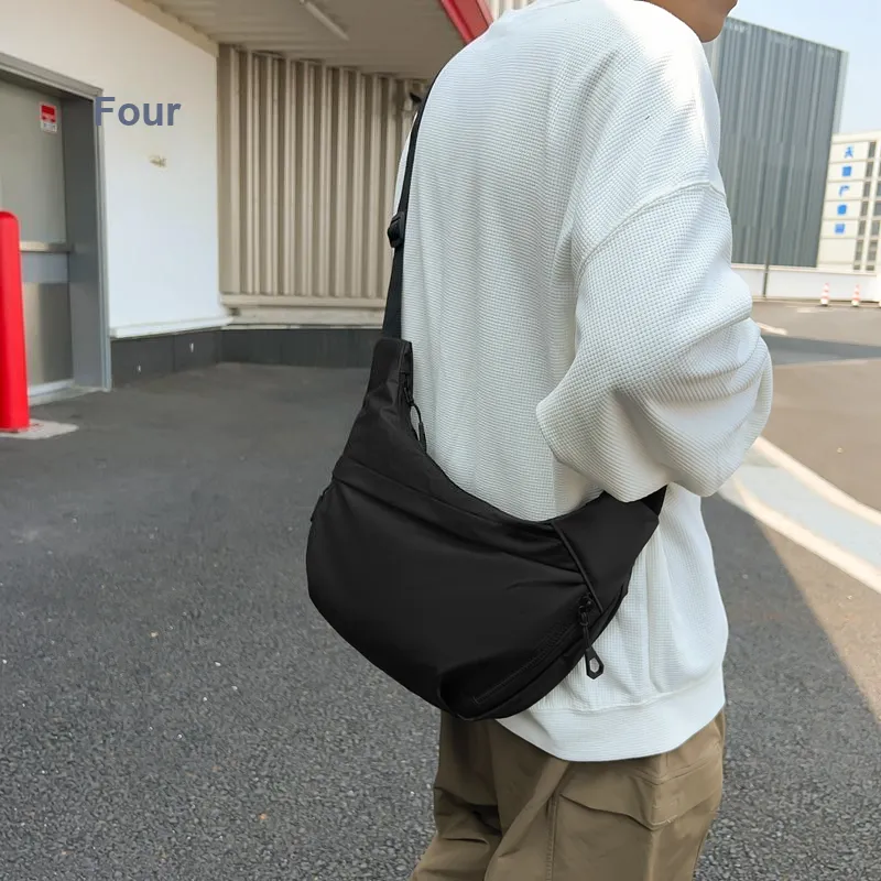 Alcohol Dragon Nylon Fabric Shoulder Bag, Crossbody Bag Regular Unisex Black-4