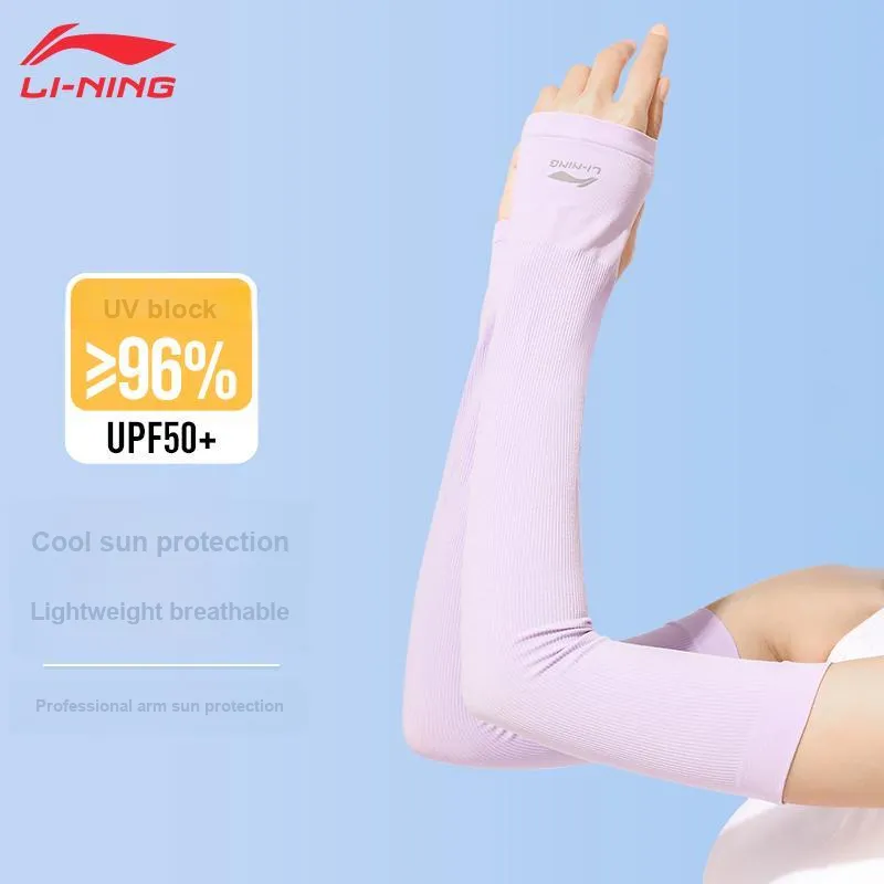 LiNing Road Bike Mountain Riding Gear Cycling Arm Warmers Outdoor Sports Running Travel Long Sleeve Unisex Polyamide-35