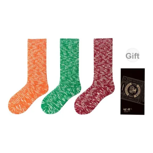 LIANGPU Носки Crew Мужские Коробка из 3 пар