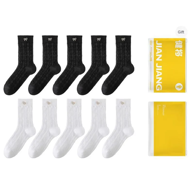 Master Mid Calf Socks Women's Shopping Bag Combo Set-19