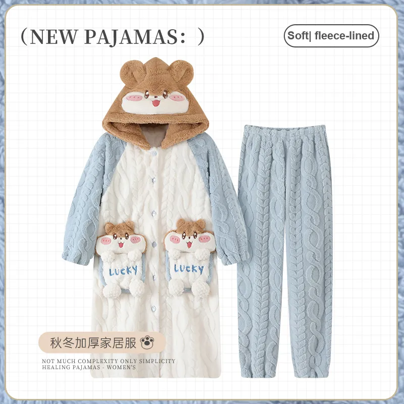 Maultiay Pajama Set Women's Blue-1