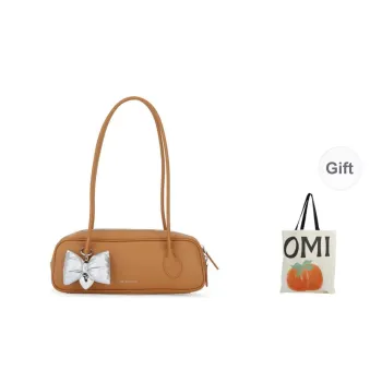 OMI Eco-Friendly Synthetic Leather Handbags Shoulder Bags Regular Women's Black/White/Misty Blue/Amber Brown
