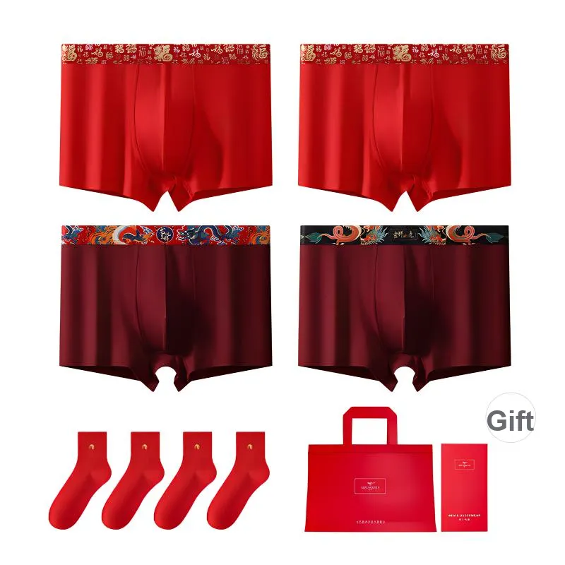 SEPTWOLVES Underpants Men's Gift Box Set Of 4 Mixed Color-0