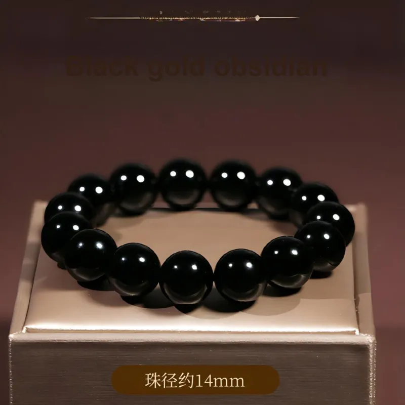 Tang Zhi Obsidian Bracelets Unisex-2