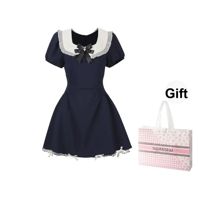 XUANSHU Short Sleeved Dress Women's-7