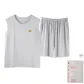 104-Tank Top Shorts-Silver Gray