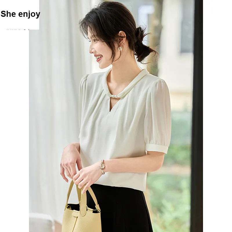 She Enjoys Chiffon Shirt Women's-4
