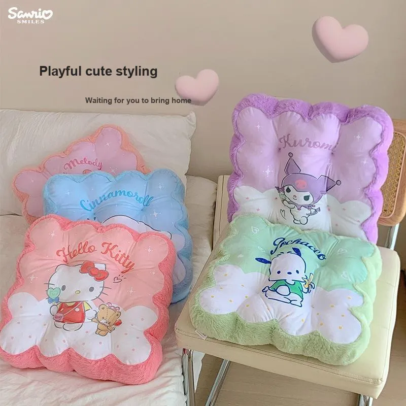 Sanrio Hello Kitty Kuromi Pochacco Seat Cushion Pillow Non-Shedding Washable Non-Fading Home Office Study Unisex-1