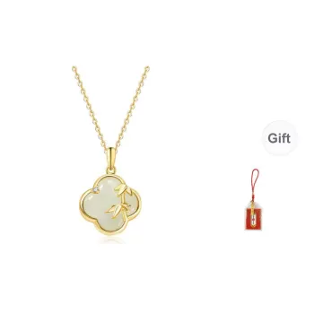 LUXLINE Hetian Jade Necklaces White Jade/Pale Greenish White Jade Women's