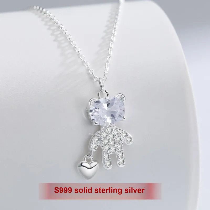 MISS WEI 999 Fine Silver Necklaces Women's-1