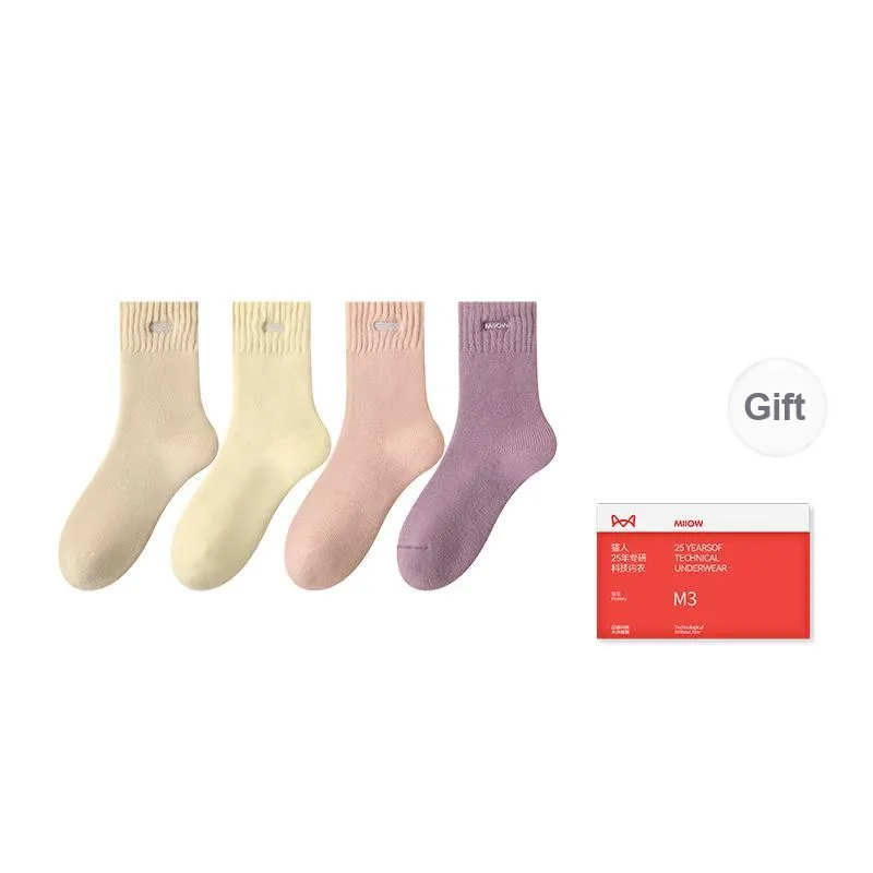 MIIOW Mid Calf Socks Women's Shopping Bag Combo Set-19