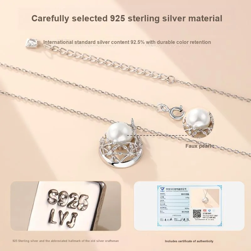 LAOYINJIANG 925 Sterling Silver Necklaces Women's-4