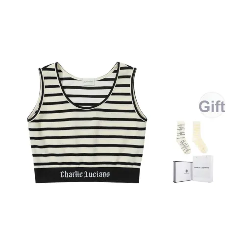 Charlie Luciano Майка Женская Черный Белый