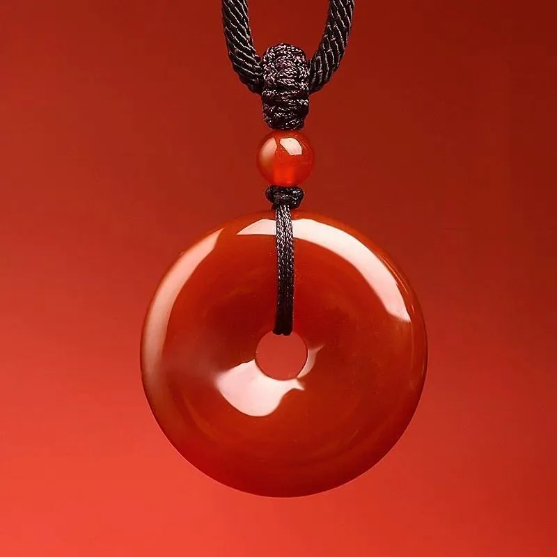 Harf Chalcedony Jade Necklaces Unisex-6
