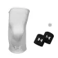 White Knee Protector, 1 Pack+Black Wrist Brace