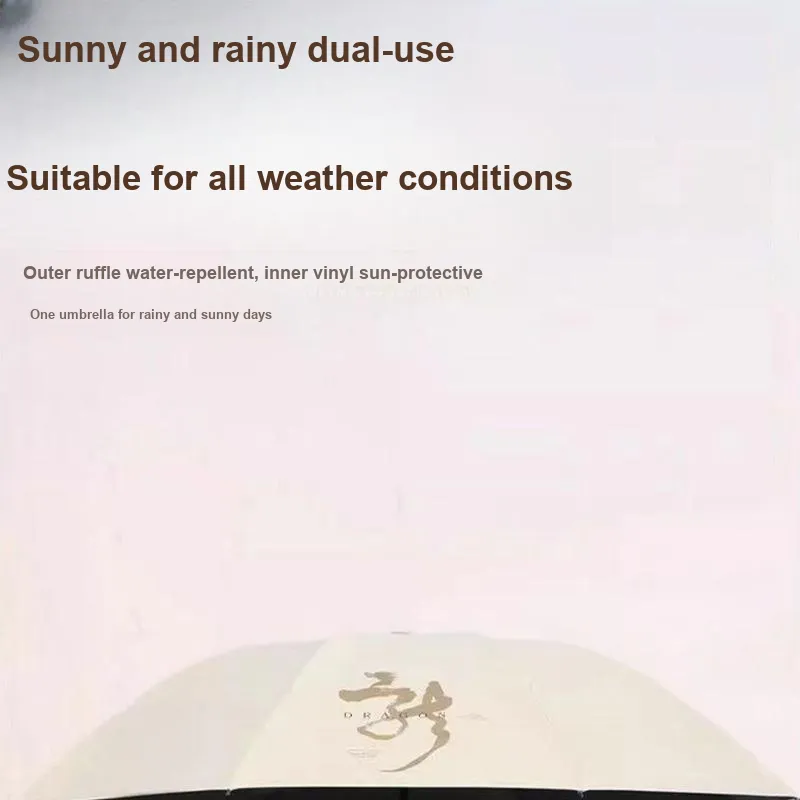 Heavenly Umbrella Men And Women's Vinyl Ultraviolet Sunny And Rainy Dual Use Shenron Umbrella-6