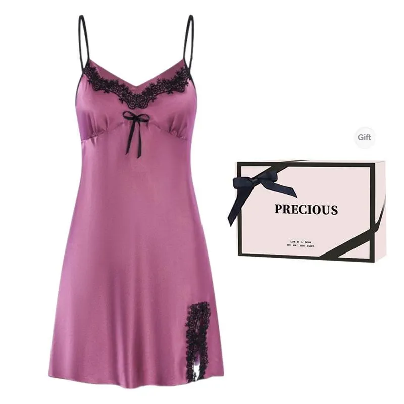 TLXT Nightgown Women's Gift Box Set Purple-3