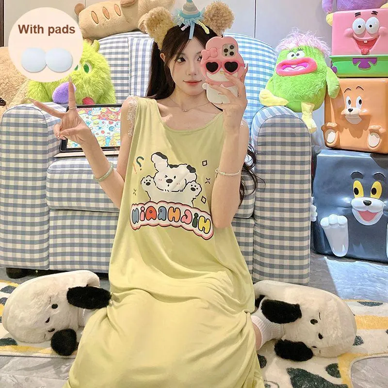 Ta Yan Summer Nightgown Women's Green-3