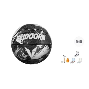 VEIDOORN PU Basketball Black White Size 7 Training Unisex