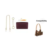 Medium Size Modified Set (Burgundy Suede Liner+Pearl+40cm Copper Chain)