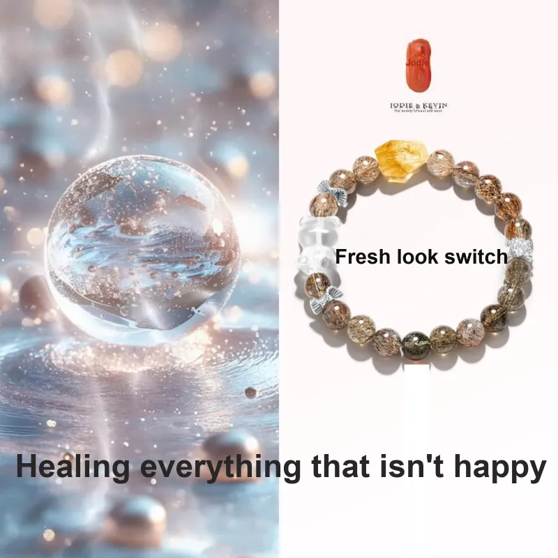 Jodie&Kevin Natural White Crystal Bracelets Unisex-2