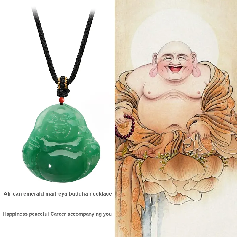 XIBAOCHUNHUA Natural African Emerald Necklaces Unisex-1