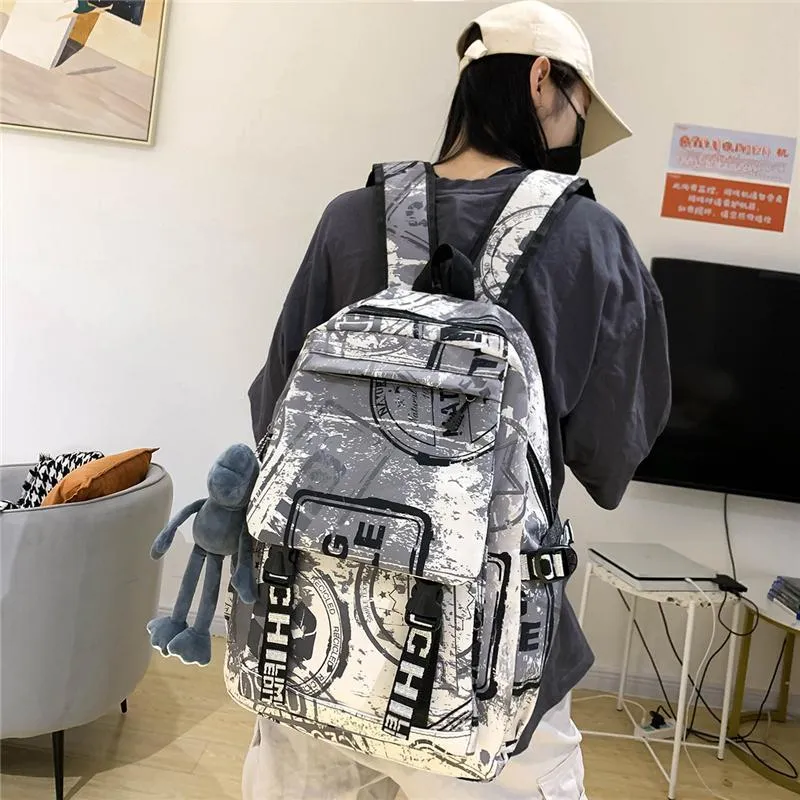 PULEWEI Nylon Backpack Unisex Multicolor-25