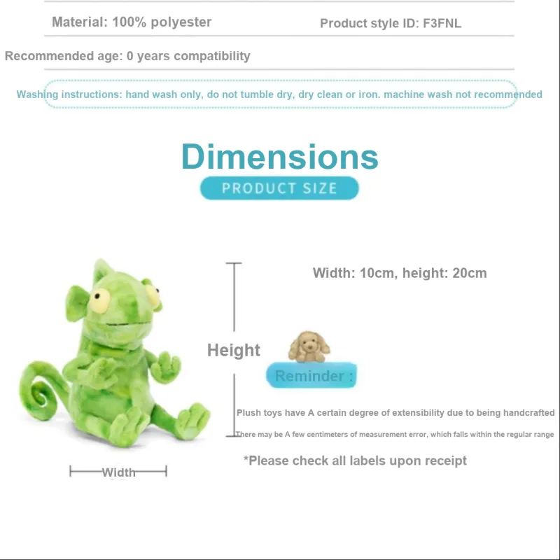 JELLYCAT Frankie Frilled-Neck Lizard Plush Toy-4
