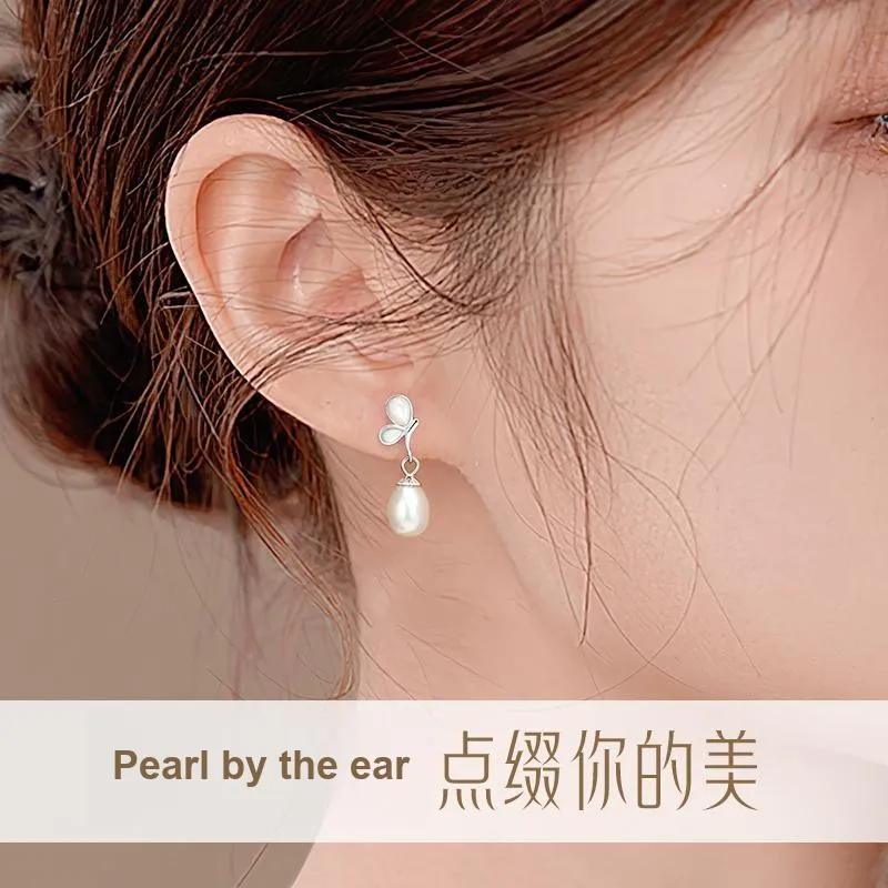 Central Fashion Pearl Earrings Women's-3