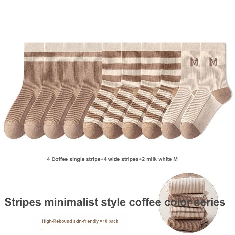 Lan Miao Mid Calf Socks Women's 10 Pack-3