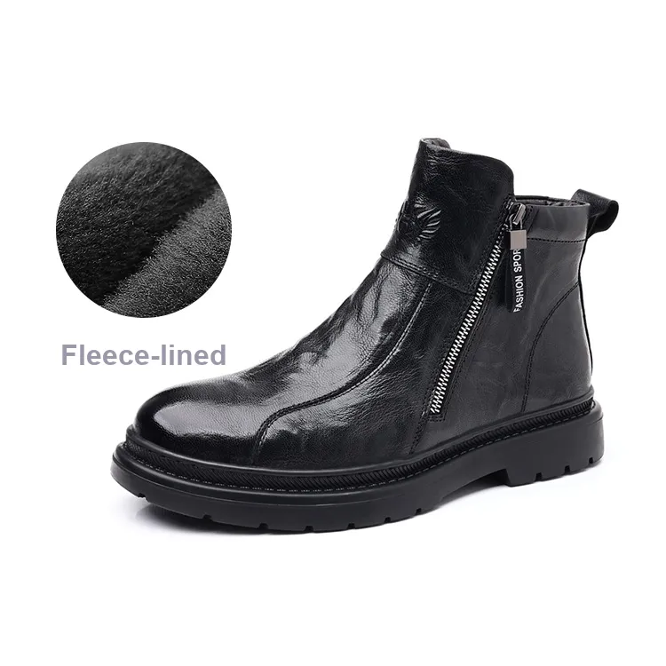 YEDANI Ankle Boots Men Black/Red-5