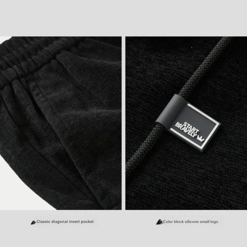 HLA Casual Pants Men Black W2-3