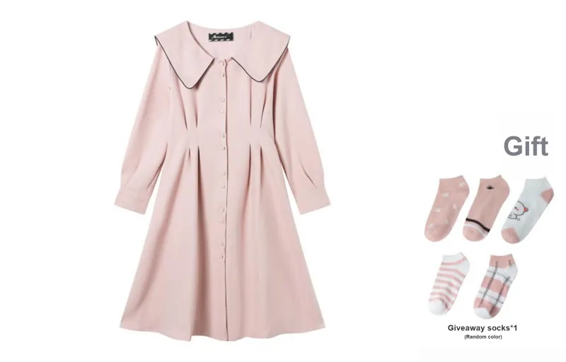 Adeworn Long Sleeved Dress Women's Pink-2