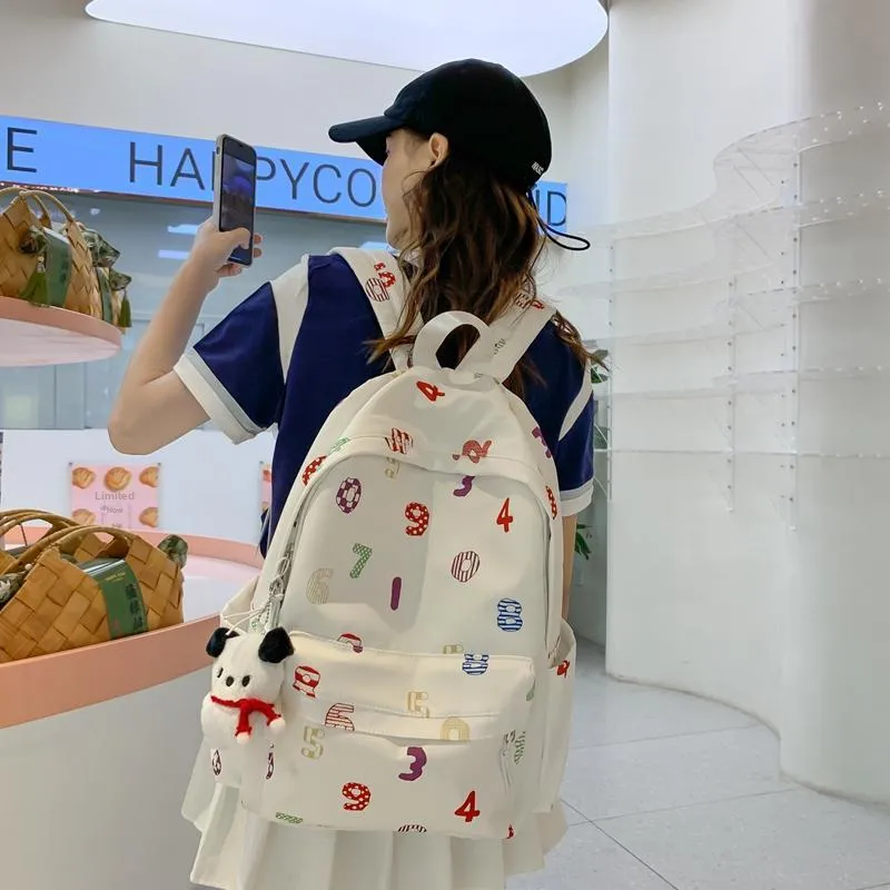 Travel Nylon Backpack Unisex Color Bars/color Numbers-10