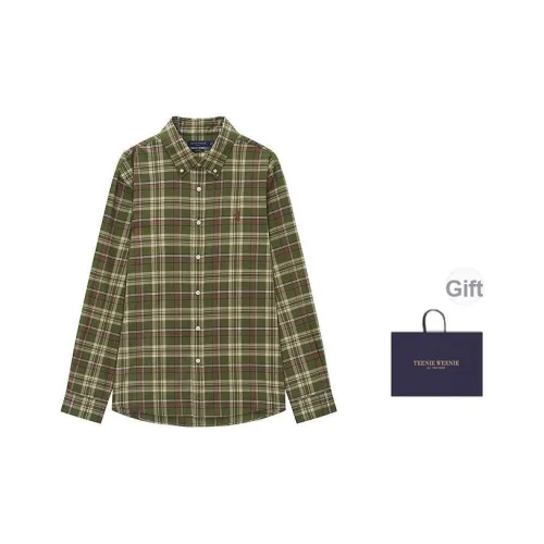 Teenie Weenie Men Zero Pressure Series Рубашка Осенняя Унисекс Хаки Армейский Зеленый National Day Путешествие