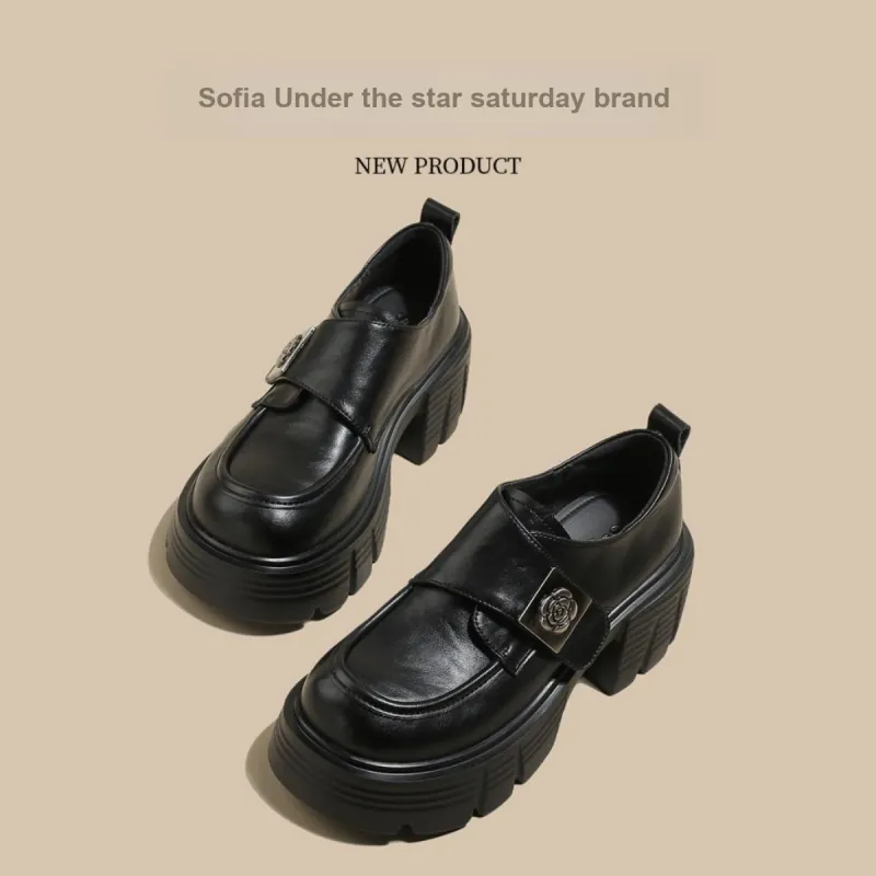 Safiya Chunky Heel Loafers Women's-2