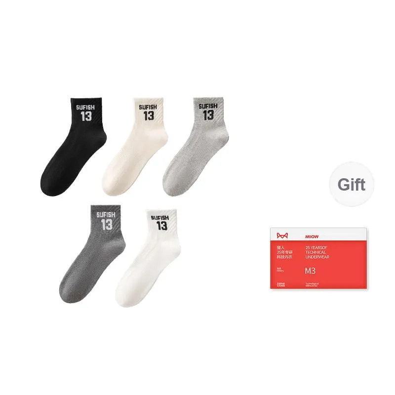 MIIOW Trend Party Series Mid Calf Socks Men's Shopping Bag Combo-5
