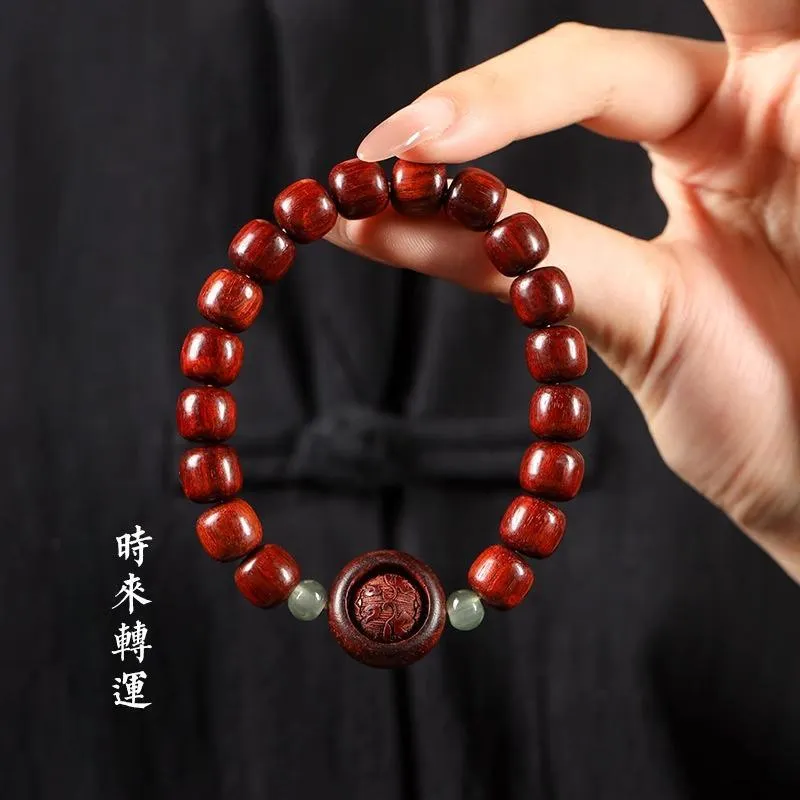 JIUHUASHAN Red Rosewood Bracelets Unisex-8