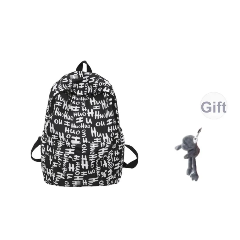 NANXIAOXIANG Nylon Backpack Unisex Black Capital/Blue Capital/Red Capital/Multicolor Capital-1