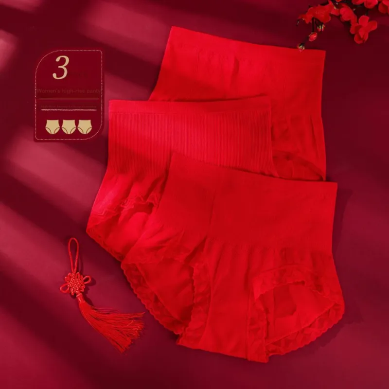ALDOLA Underpants Women's 3 Pack Red-8