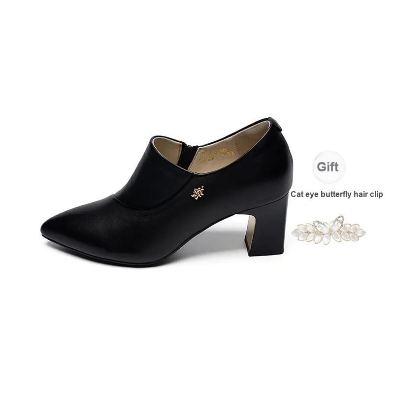 ZHR Chunky Heel High Heels 6.5cm Women's-0
