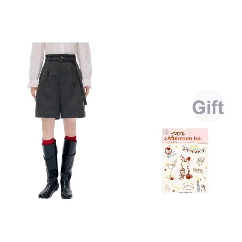 ZIHAN CH Серый Наклейка Женские Повседневные шорты