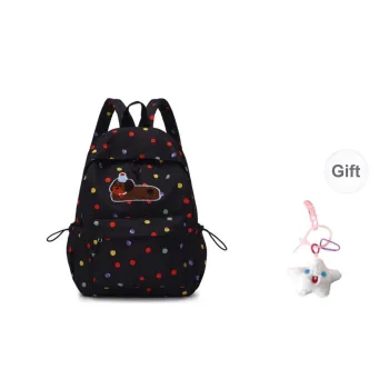 BRABOSTON Nylon Backpack Unisex Black/Red