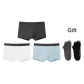 Men's Underpants 3 Pack (White+Smoke Gray Blue+Dove Feather Gray)