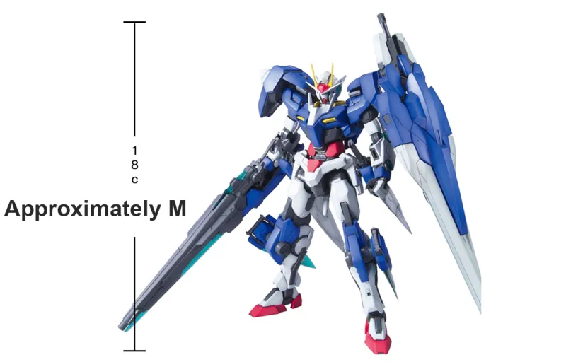 BANDAI MG 1/100 Gundam 00 Collection GN 0000/7S Seven Swords Type Gundam 00 18cm Hobby Model-5