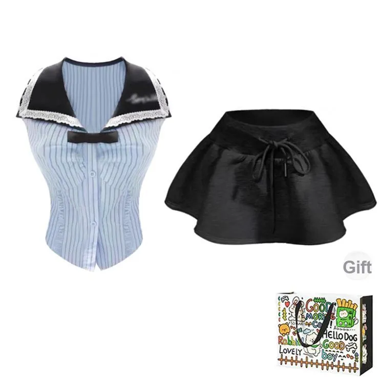 OURUOKE Two Piece Skirt Sets Women's-0